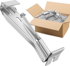 5" 50 Pack Gutter Hangers, Heavy Duty Hidden Rain Gutter Brackets Fastener with