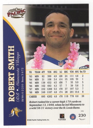 1999 Pacific Football Set Break - Cards #226-450 Pt.2 - 第 11/373 張圖片
