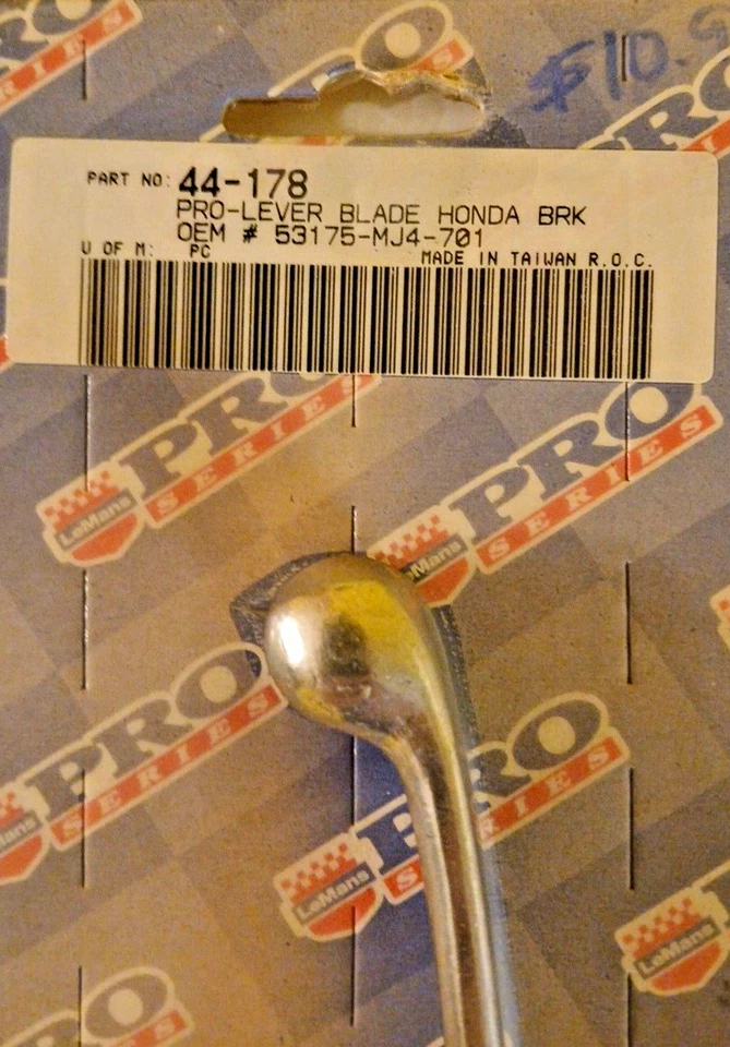 PRO SERIES 44-178 HONDA INTERCEPTOR FRT. BRAKE LEVER FITS OEM# 53175-MJ4-701 D18 Foto 2 de 4