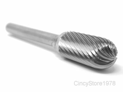 SC5S Cylindrical Radius 1/2'' Carbide Burr Bur Tool Die Grinder Bit 1/4'' Shank