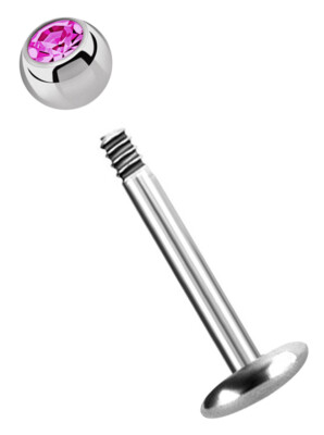 Taffstyle Piercing A Sfera Con Cristallo | Labbro Orecchio Naso - Foto 4