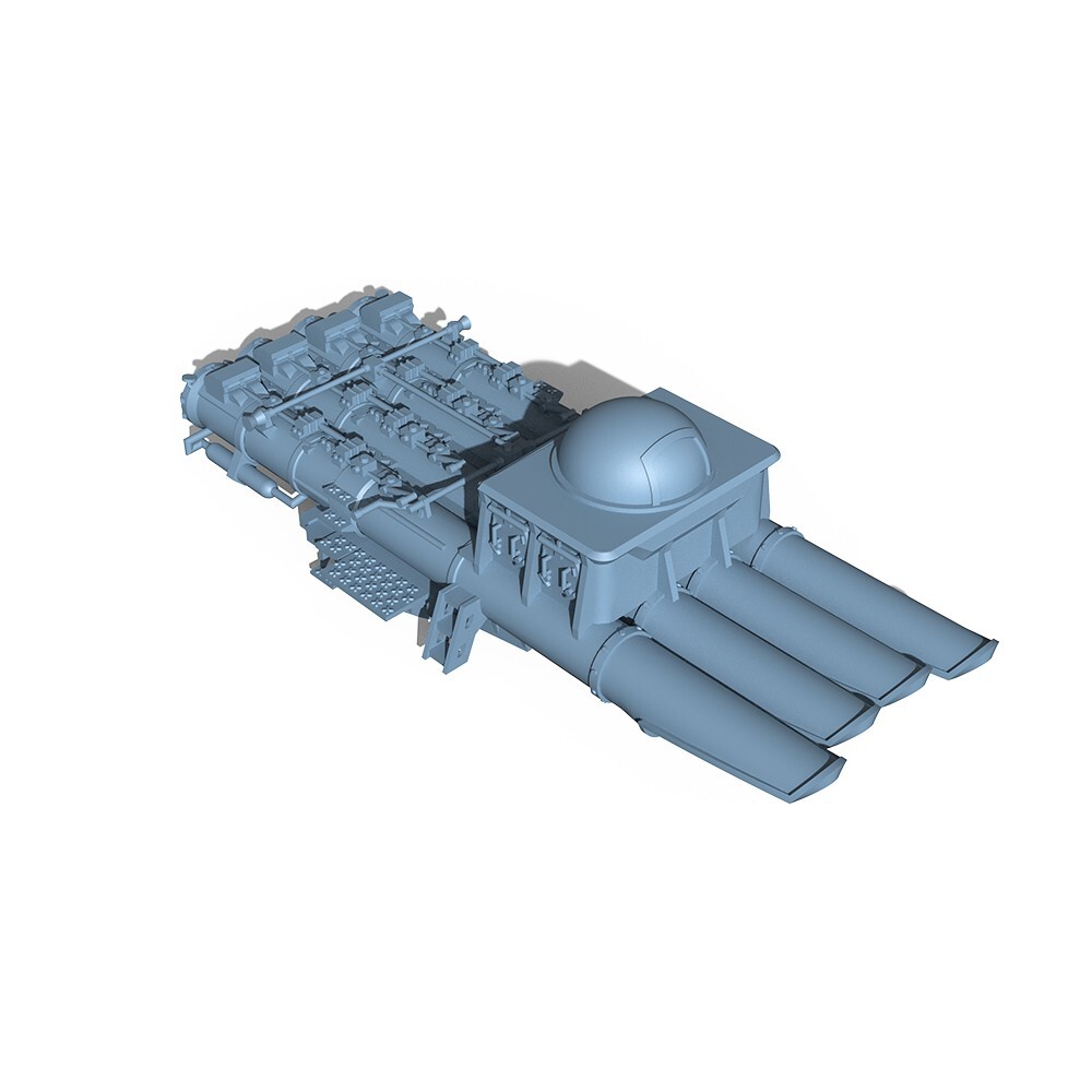 1/600 Model Upgrade Parts German quadruple 53.3cm 533mm 21 Torpedo Tubes