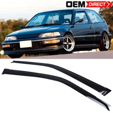 Fits 88-89 Honda Civic Hatchback Acrylic Side Window Visors Sun Guards 2PCS