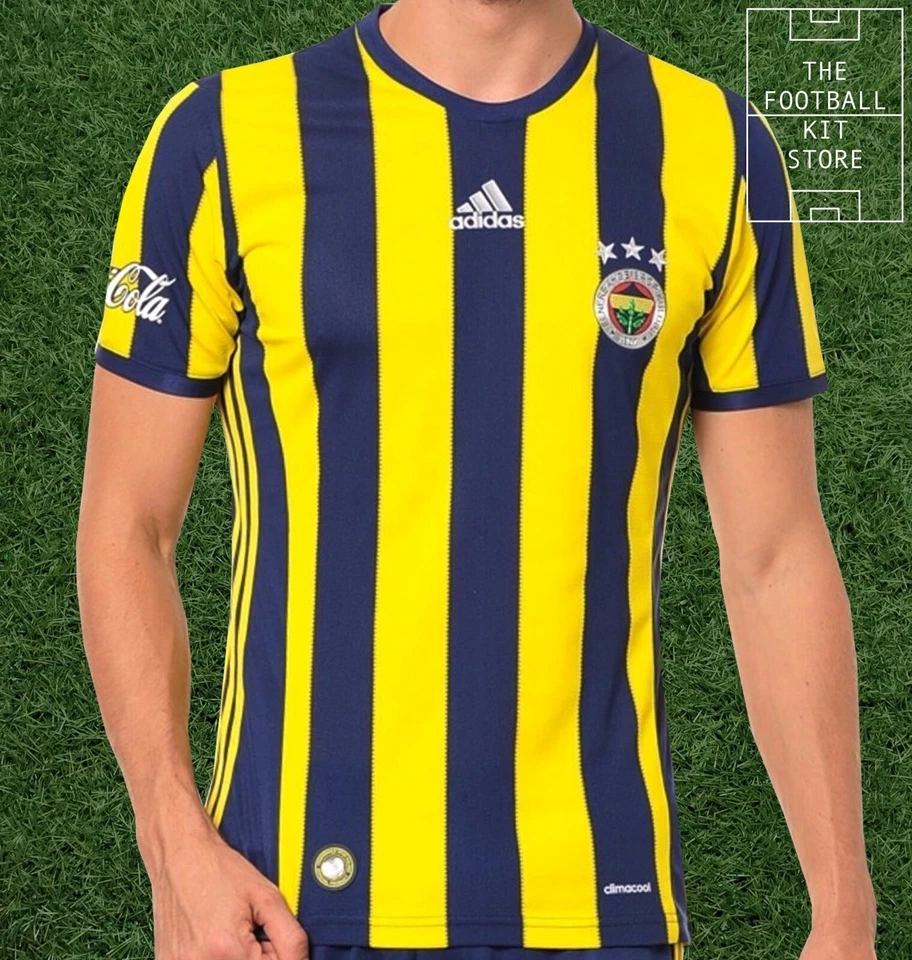 Fenerbahce Home Shirt - adidas Turkish Football Short Sleeved Jersey - All Sizes - Image 4 of 4
