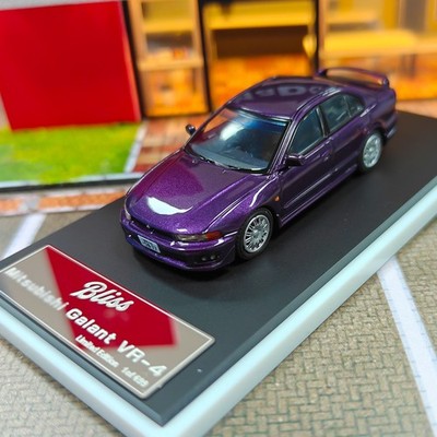 BLISS 1:64 Mitsubishi Galant VR-4 Purple 1/64 Diecast Car Model
