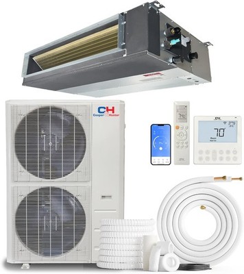48,000 BTU 230V Concealed Slim Ducted Mini Split Air Conditioner & Heat Pump