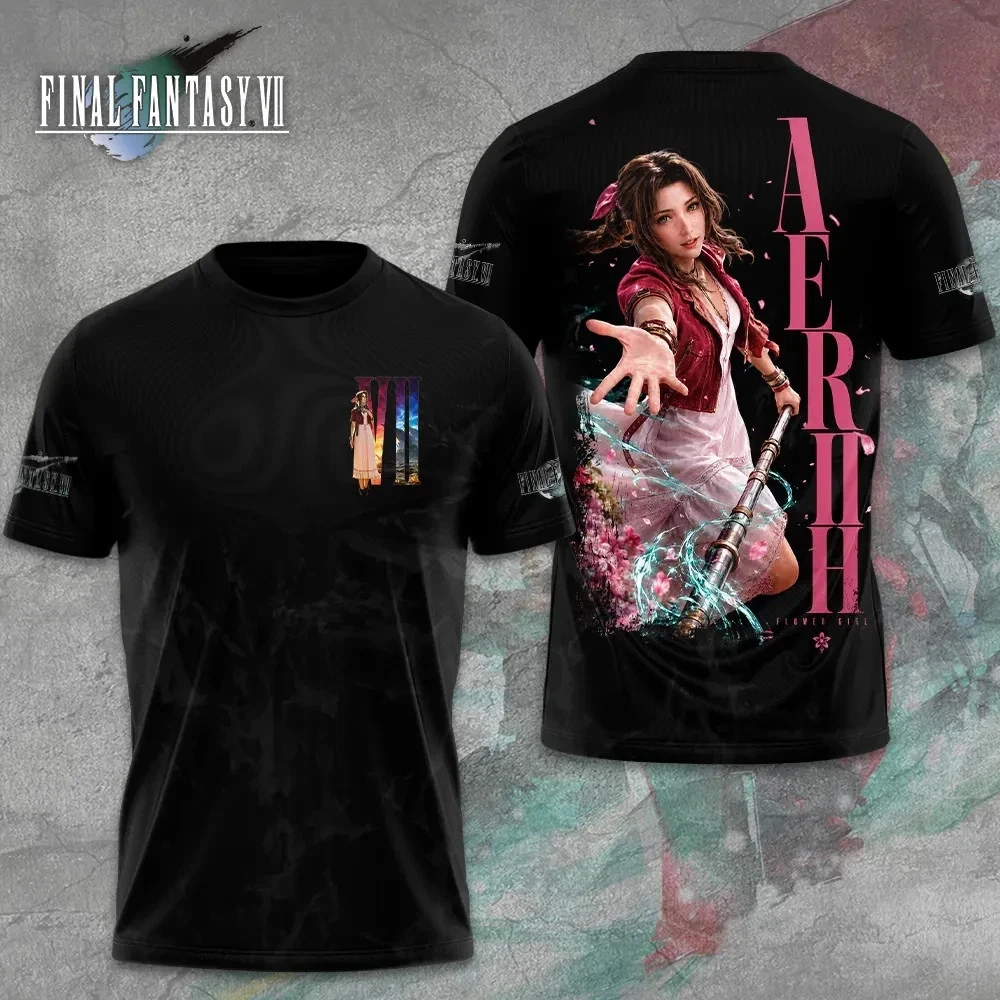Final Fantasy VII x Aerith Gainsborough 3D Apparel Tshirt