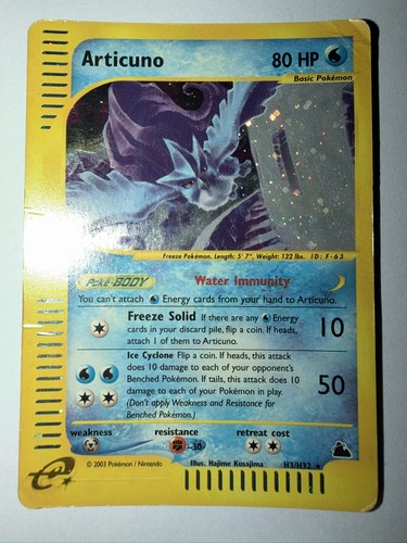 Articuno - H3/H32 - Pokemon Skyridge Holo Rare Card MP