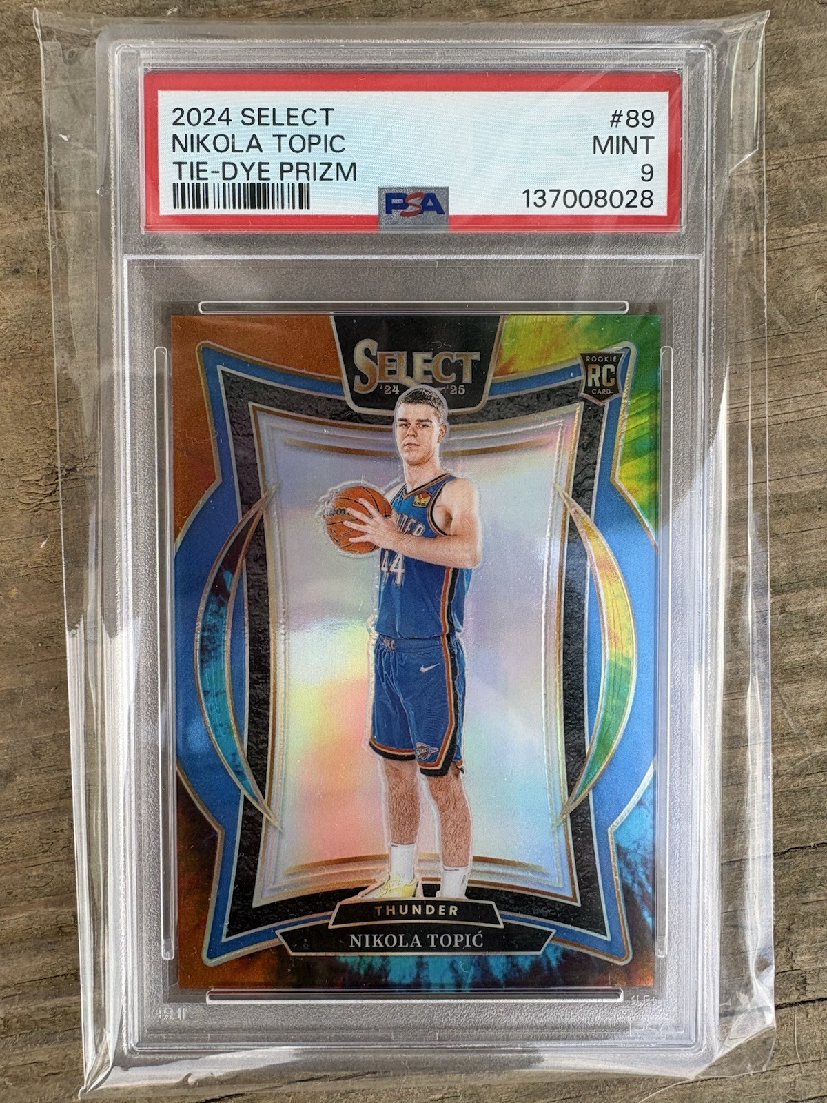 2024 Select NBA Nikola Topic Tie-Dye Prizm 7/25 PSA 9 Concourse