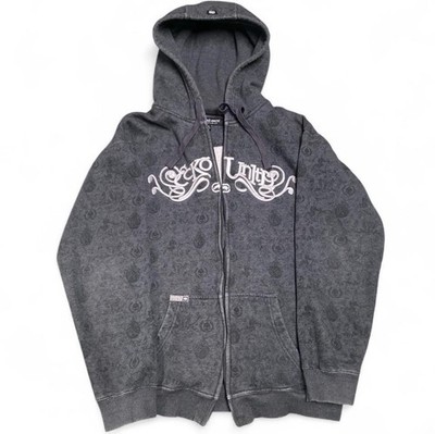 Grail Ecko Unltd. Men's Zip-Up Hoodie All Over Print Skater Baggy No Zipper