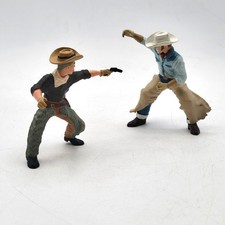 Papo Cowboys Lot of 2 Vintage Western Horse Riders Outlaw Rodeo 1999 2007