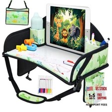 Kids Travel Tray, Car Seat Tray for kids Travel, Toddler Road Trip Green