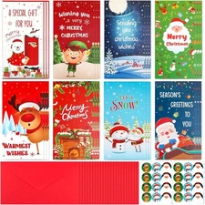 24 Pack Christmas Money Holders for Cash Christmas Money Holder for Cash Gifts w