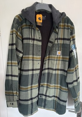 Carhartt Rugged Flex Hooded Shirt Jac   Flanell Hemdjacke ,Gr. L NEU mit Etikett