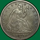 1877 Seated Liberty Half Dollar Near Extremely Fine XF/VF++ Coin #40392