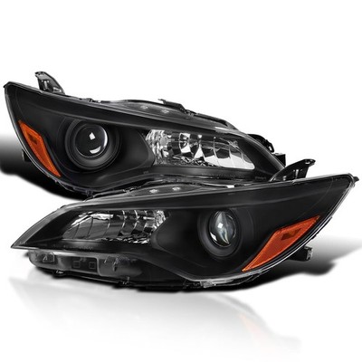 Black Projector Headlights for 2015-2017 Toyota Camry Pair Headlamps Assembly