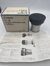 Canon C-8 Wide Converter 0.65x Lens for Canon Super 8 Cameras W Box Caps CLEAN