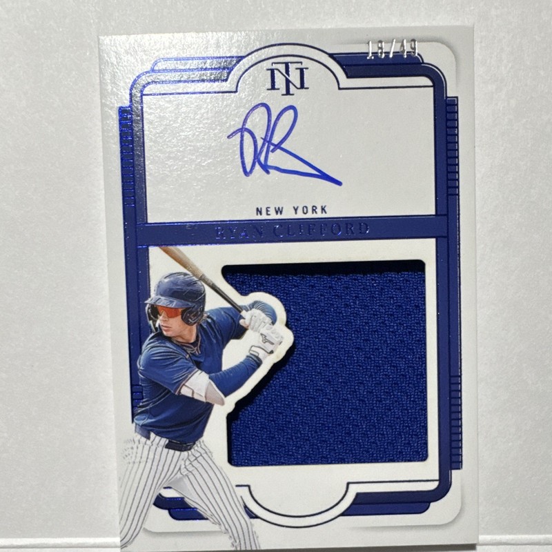 2025 Panini National Treasures Baseball Ryan Clifford Silhouette Auto Patch /49