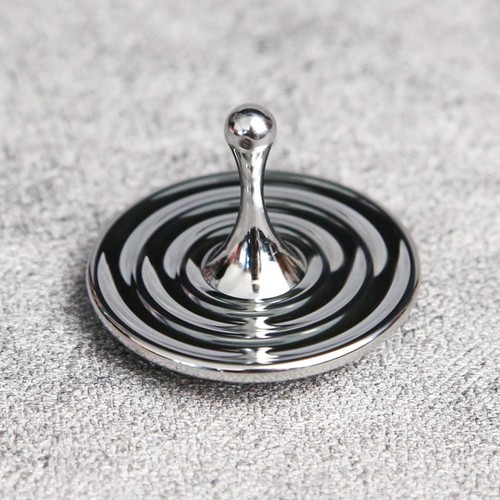 Wassertropfenform Metallkreisel - Silber Handkreisel, kleiner Fingerspinner - Bild 22 von 26