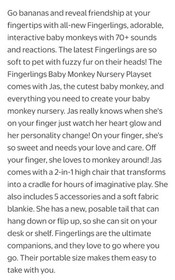 WowWee Fingerlings Baby Monkey Nursery Playset New