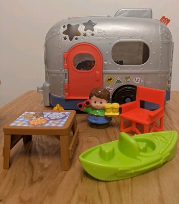 Fisher-Price Little People Light-Up Learning Camper Works With Pieces Figure Toy