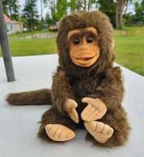 Vintage Hosung Baby Chimpanzee Monkey Plush Hand Puppet 1994 