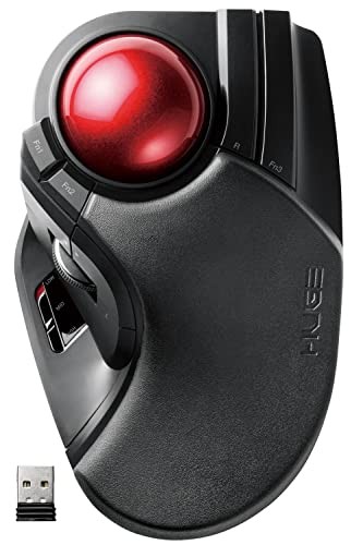 ELECOM Trackball Mouse Wireless Large Ball 8 Button Tilt Function Black M-HT1DRB - 第 4/8 張圖片