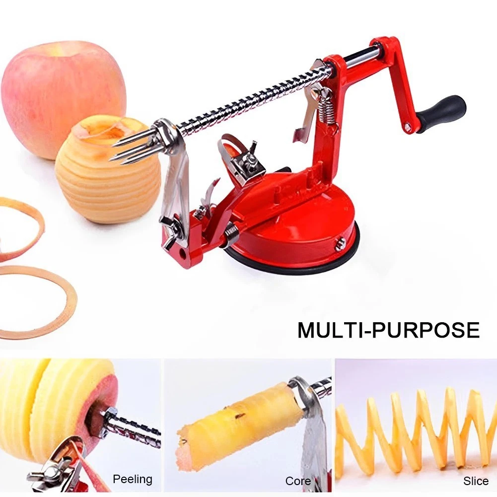 3 in 1 Heavy Duty Fruit Peeler Apple Peeler Corer Slicer Potato w/ Suction Base
Opens in a new windo