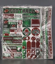 REMINISCE Variety Cardstock Stickers 12"x12"-Football, 12" by 12", Multicolor