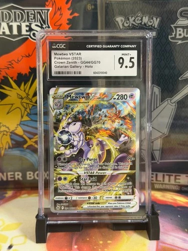 CGC 9.5 Mewtwo VSTAR GG44/GG70 Crown Zenith: Galarian Gallery Holo