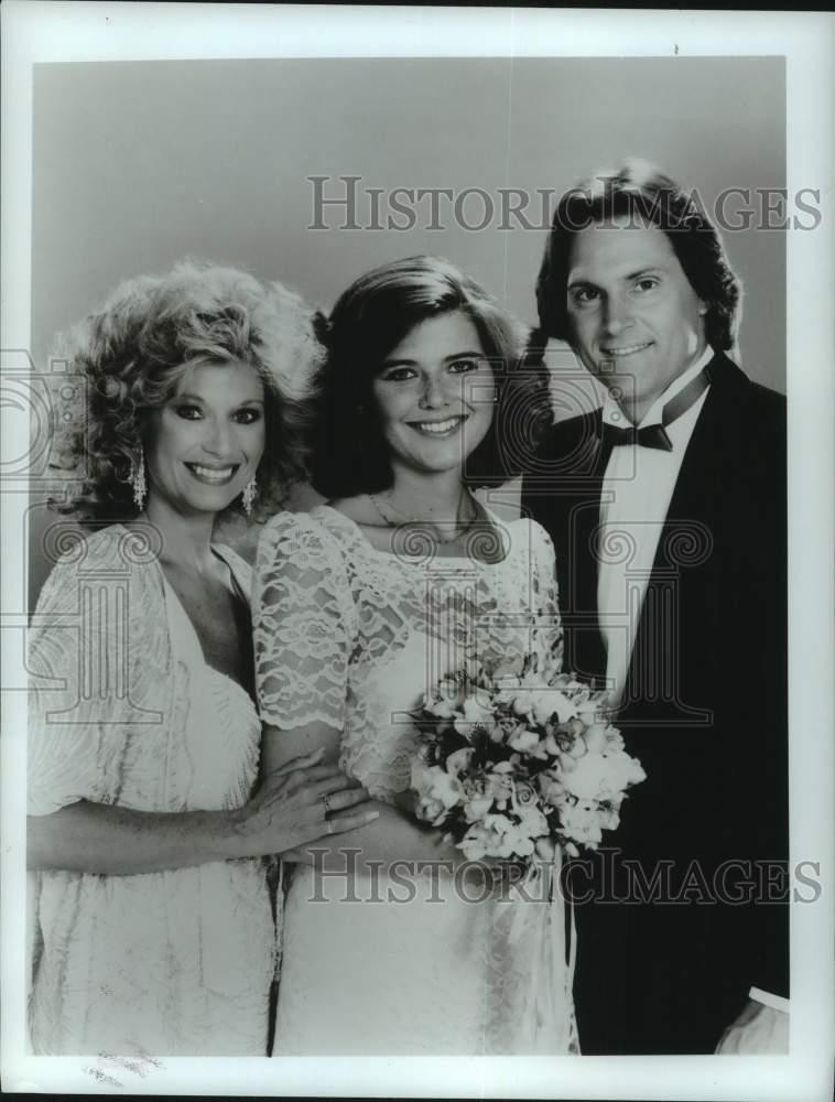 Press Photo Mary Frann, Bruce Jenner and the beautiful Miss Amber Jean Kvanli