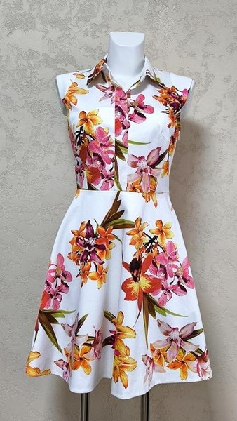 Women Karen Millen Dress White Cotton 36 / S / 44 #9S6J