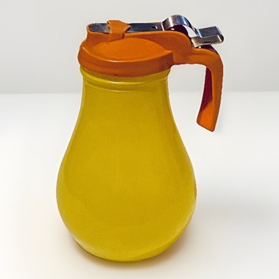 GEMCO Pantry Pops Granny's Turned-On Glassware Yellow/Orange Syrup Vintage