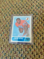 1968 Topps Floyd Little Rookie Card Denver Broncos RC HOF. rookie card picture