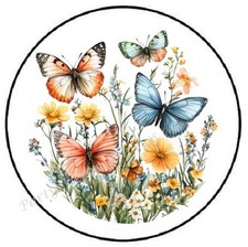 BUTTERFLIES AND FLOWERS ENVELOPE SEALS LABELS STICKERS PARTY FAVORS