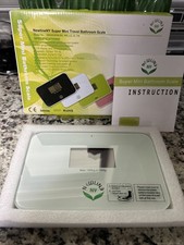 NewlineNY Auto Step On Super Mini Travel Bathroom Scale White