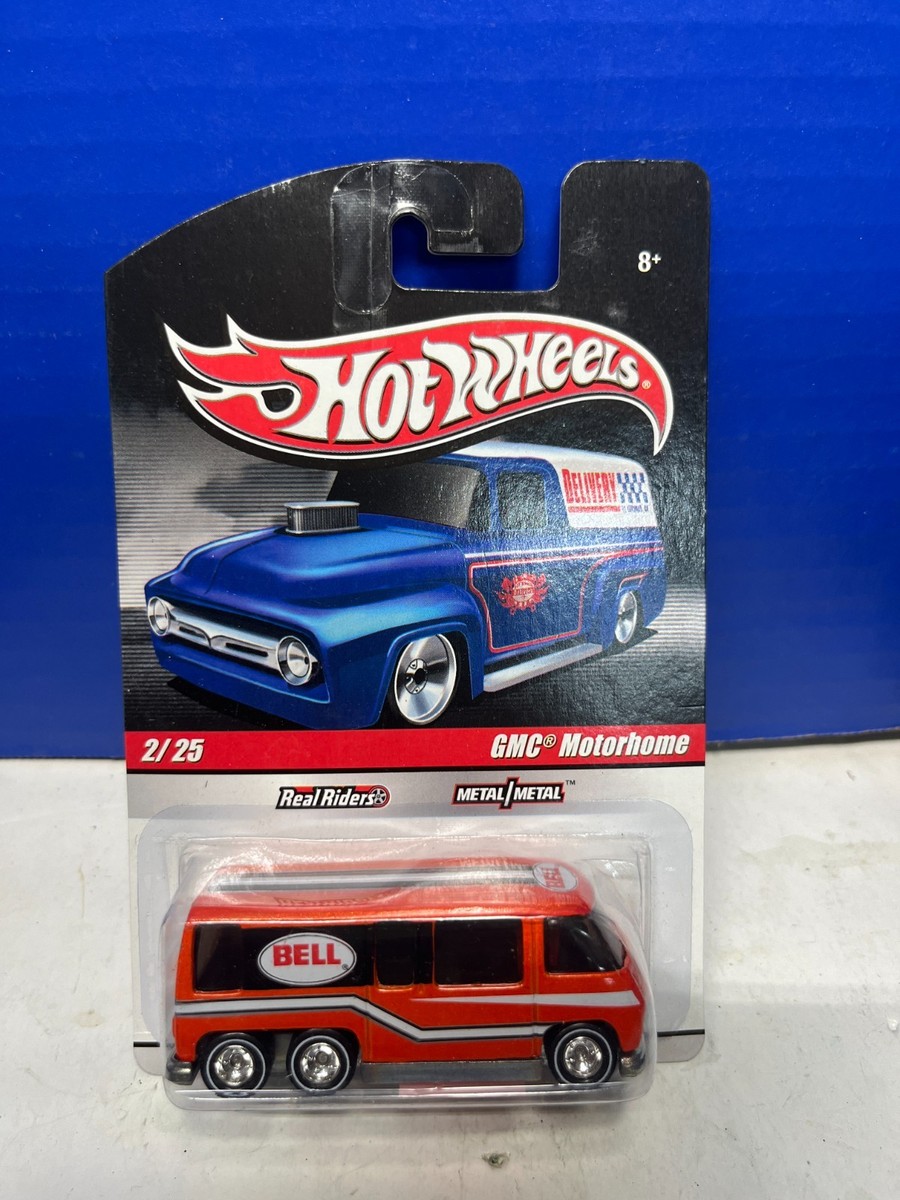 1/64 HOT WHEELS SLICK REAL RIDERS 2/25 GMC MOTORHOME BELL ORANGE
