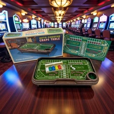 Vtg Waco Auto Shooter Craps Gambling Table Automatic Dice Roller w/ Box Tested