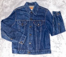 VTG 70  s Levi  s 70505-0217 Type 3 Blue Jean Jacket Men's 40 USA Raw Dark Denim