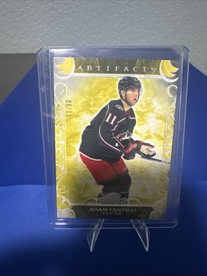 2024-25 UD Artifacts Adam Fantilli Yellow #39   /50 Blue Jackets