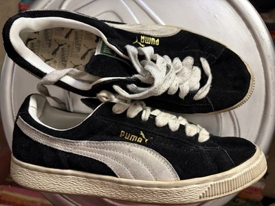 Vintage Puma Suede Classic Black Tennis Shoes Sneakers Men Size 8.5 340032 01