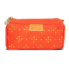 Jacki Design Cosmopolitan Compact Makeup Cosmetic Bag Orange Travel