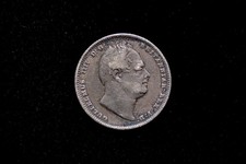 William IV 1834 Sixpence coin with old toning