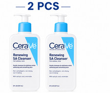 2x CeraVe Renewing SA Cleanser 237ml –Salicylic Acid Blackhead Remover Face Wash