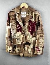 Moschino Leonardo Da Vinci Archive Blazer Velvet Jacket Womens Size 10