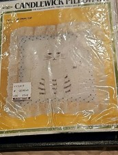 Candlewick Pillow Kit CW12 Colonial Cat 14x14" Cross Stitch Craft Needlepoint