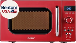 Four micro-ondes rétro avec taille compacte, 9 Menus prédéfinis, position-mémoire Tu