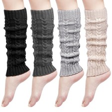Womens Leg Warmers Winter Warm Knit Long Boot Socks Slouch Knee High 80s
