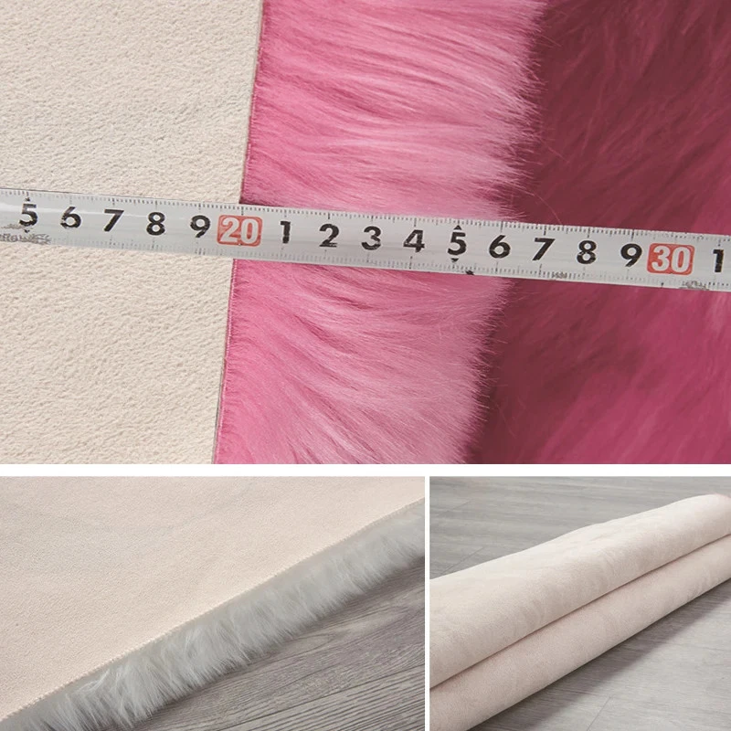Imitation Sheepskin Carpet Fluffy Plush Rugs Bedroom Carpet Faux Wool Carpet - Image 4 of 4