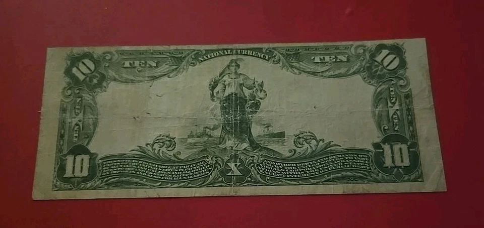 $10 1902 PB National LOS ANGELES California CA 🇺🇸 🇺🇸 - Image 4 of 4